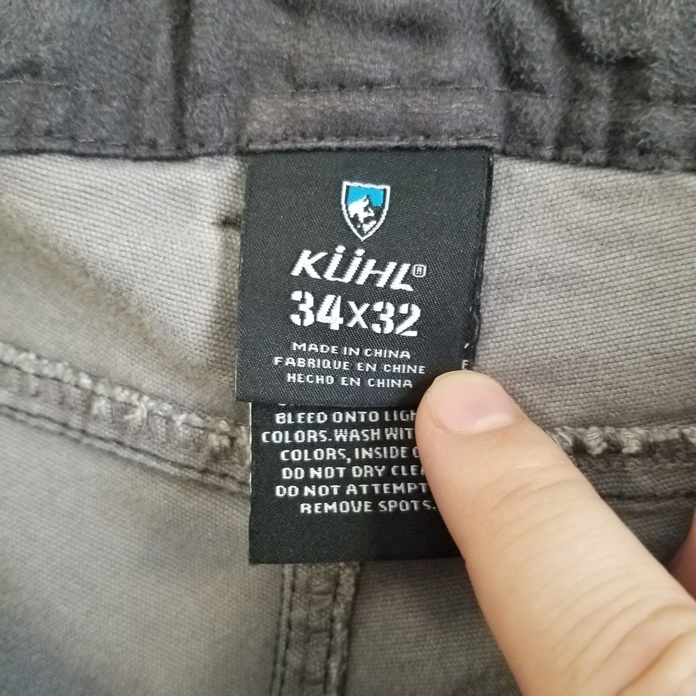 Kuhl Kanvus Jean Mens 34x32 Gray Outdoor Utility Pants Canvas Hiking - Picture 4 of 13